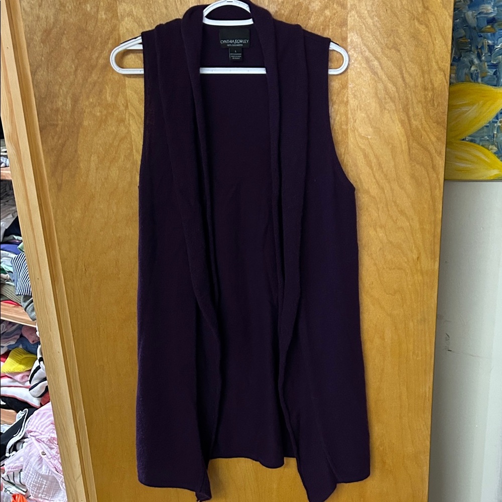 Cynthia Rowley Purple Sleeveless Sweater Vest